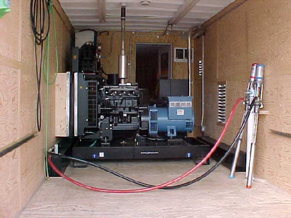 DIESEL GENERATOR INSTALLED  FOR MOBILE SPRAY RIGS APPLYING POLYUREAS, SPRAYFOAM, OR TWO-COMPONENT COATINGS SUCH AS SPI OR DEVCON FUTURA.